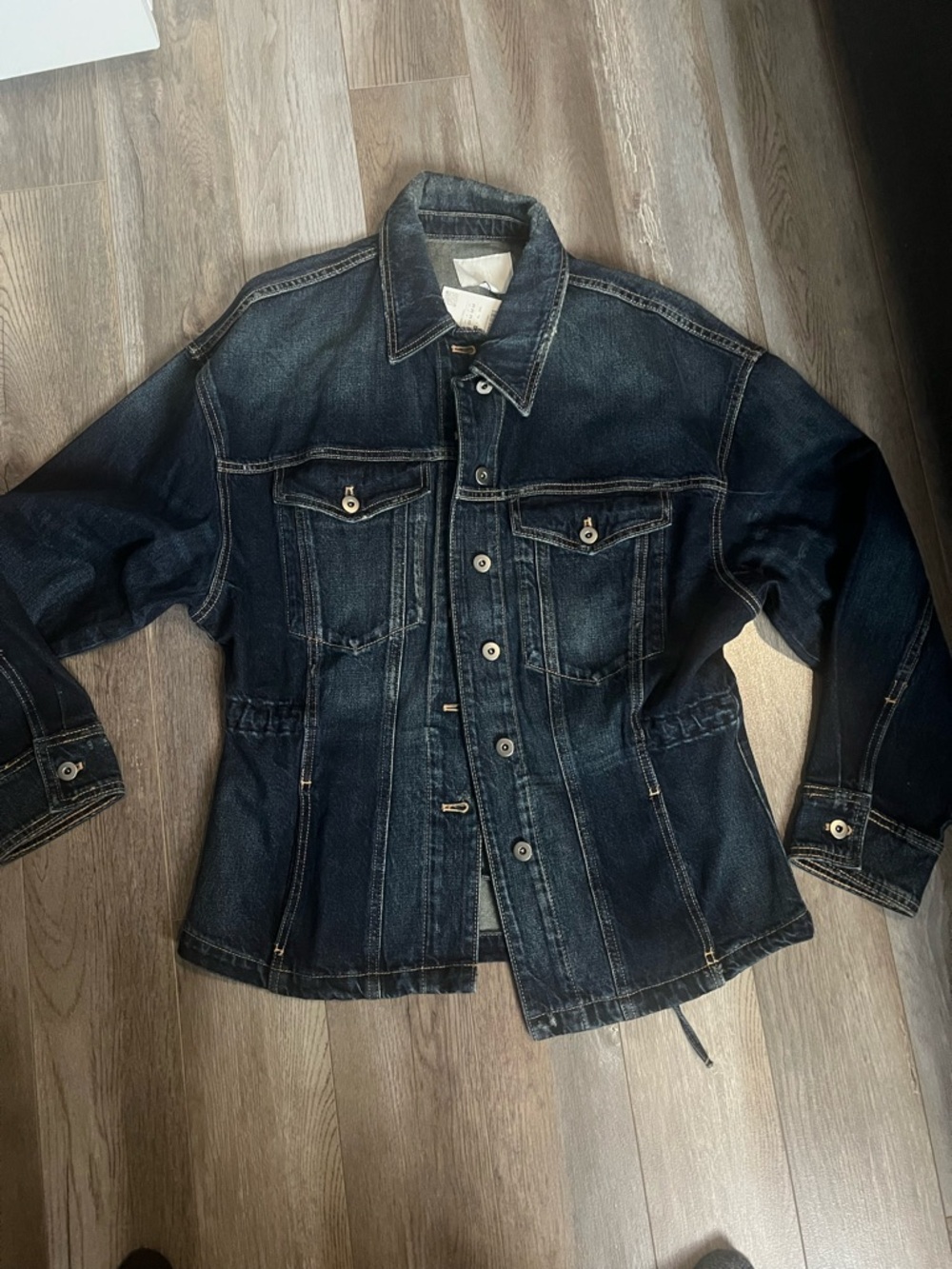 Zara cinched denim jacket
